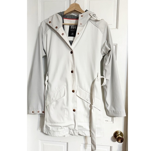 Helly Hansen Women's Kirkwall II Raincoat White and Gray in Sz S/P - Picture 2 of 7